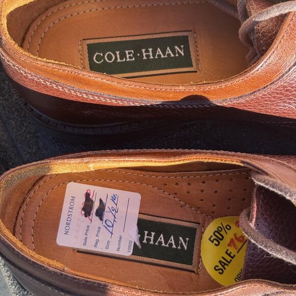 Cole Haan Shoes Mens Size 10.5 Derby Oxford Pebbled‎ Leather Comfort 6355 main image 6